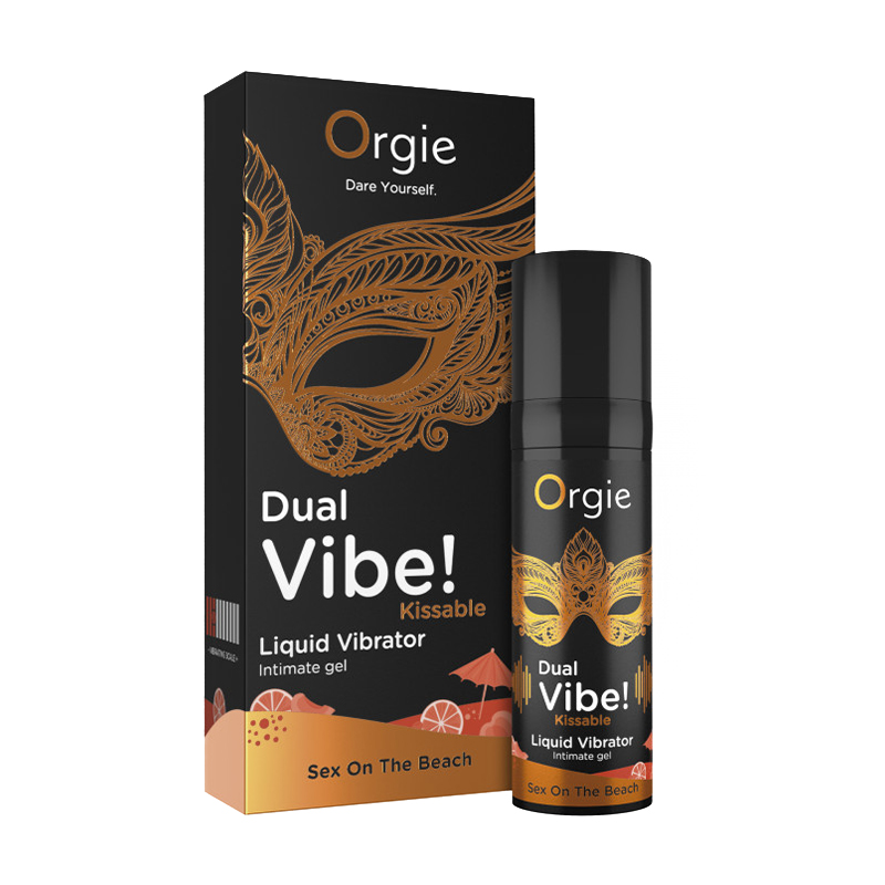 Рідкий вібратор Orgie Dual Vibe! Kissable Liquid Vibrator Sex On The Beach, 15 мл